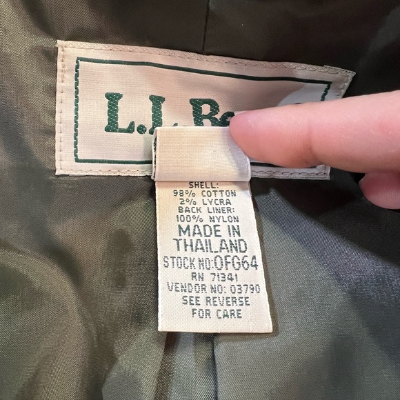 EUC heavy green LLBean Blazer Jacket sz 42 reg - Picture 6 of 9